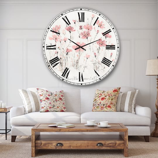 Designart Wildflowers III Traditional Wall Clock